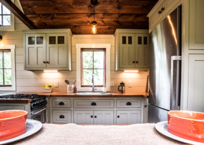 Custom kitchen in Denali tiny home by tinyhomebuildersflorida