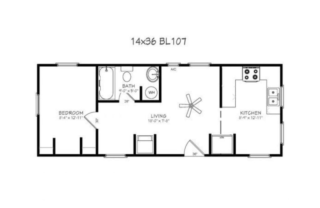 Cascadia Cottage Tiny House floor plan