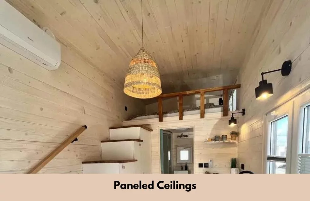 tiny house paneled ceilings