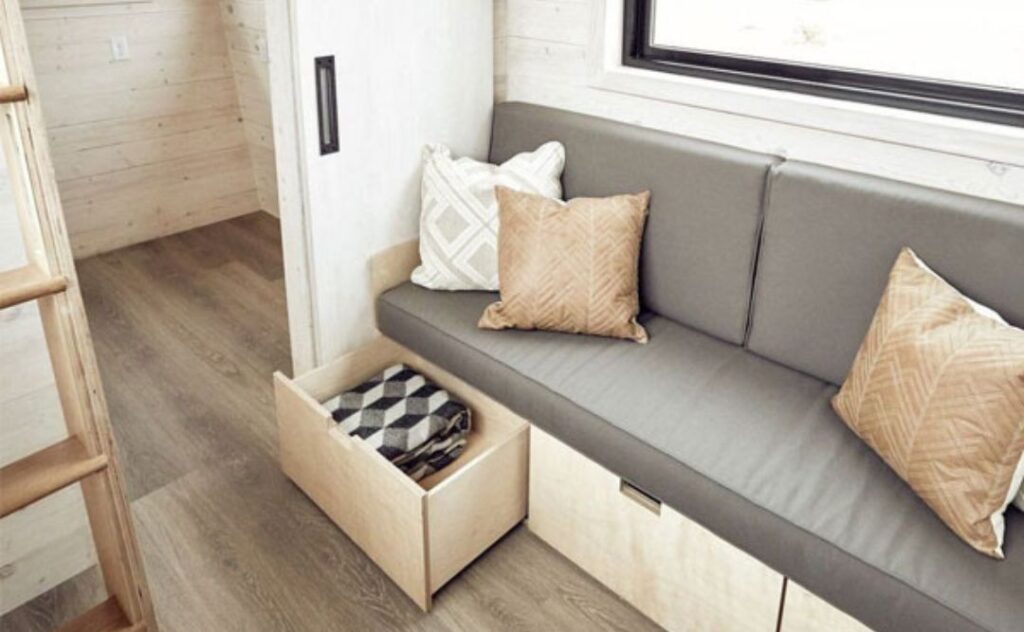 Utilize Storage Ottomans or Benches for tiny home